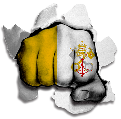 Fist Vatican City Flag Logo iron on paper